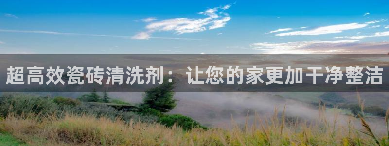 华润娱乐程判官21：超高效瓷砖清洗剂：让您的家更加干净整洁